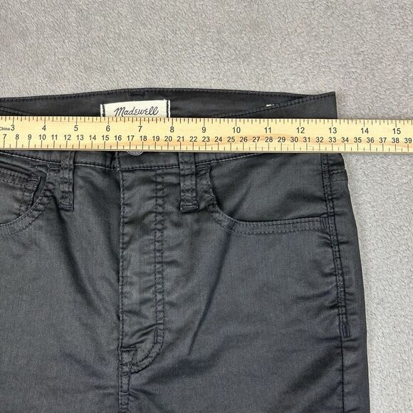 Madewell 10" High-Rise Skinny Jeans Black Button-Front Edition Size 27 EUC - Picture 7 of 9